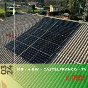 Impianto fotovoltaico da 4kWp a Castelfranco V.to TV. Marzo 2024