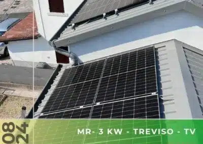 Impianto fotovoltaico da 3kWp con accumulo da 5,8kWp a Treviso TV. Aprile 2024